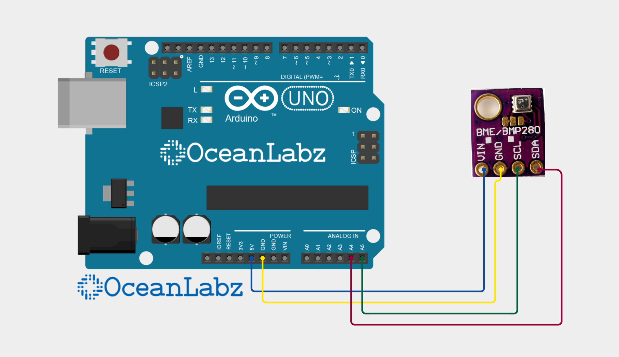 Interface Bme280 Temperature Pressure And Humidity Sensor With Arduino Oceanlabz 0454
